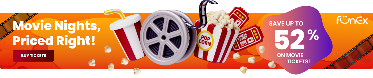 Movie night, priced right! Save up to 52% on movie tickets! Buy tickets